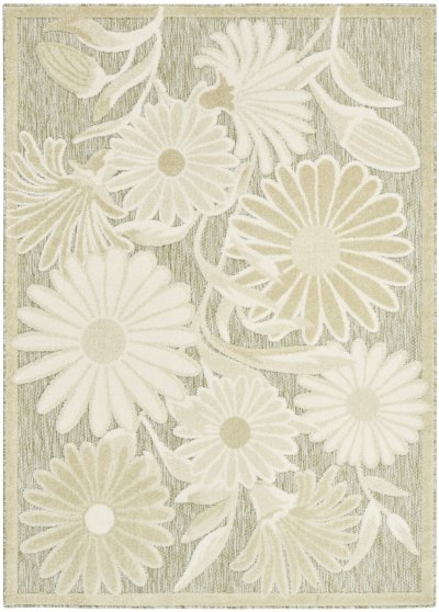 Nourison Home Nourison Aloha ALH33 9' x 12' Ivory Sage Outdoor Rug - 5'3" x 7'5"