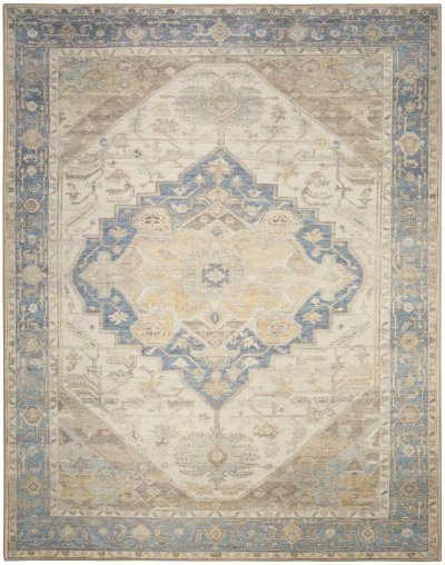 Nourison Home Nourison Vintage Washables VWS13 9'10" x 13'2" Blue Green Vintage Indoor Rug - 9' x 12'