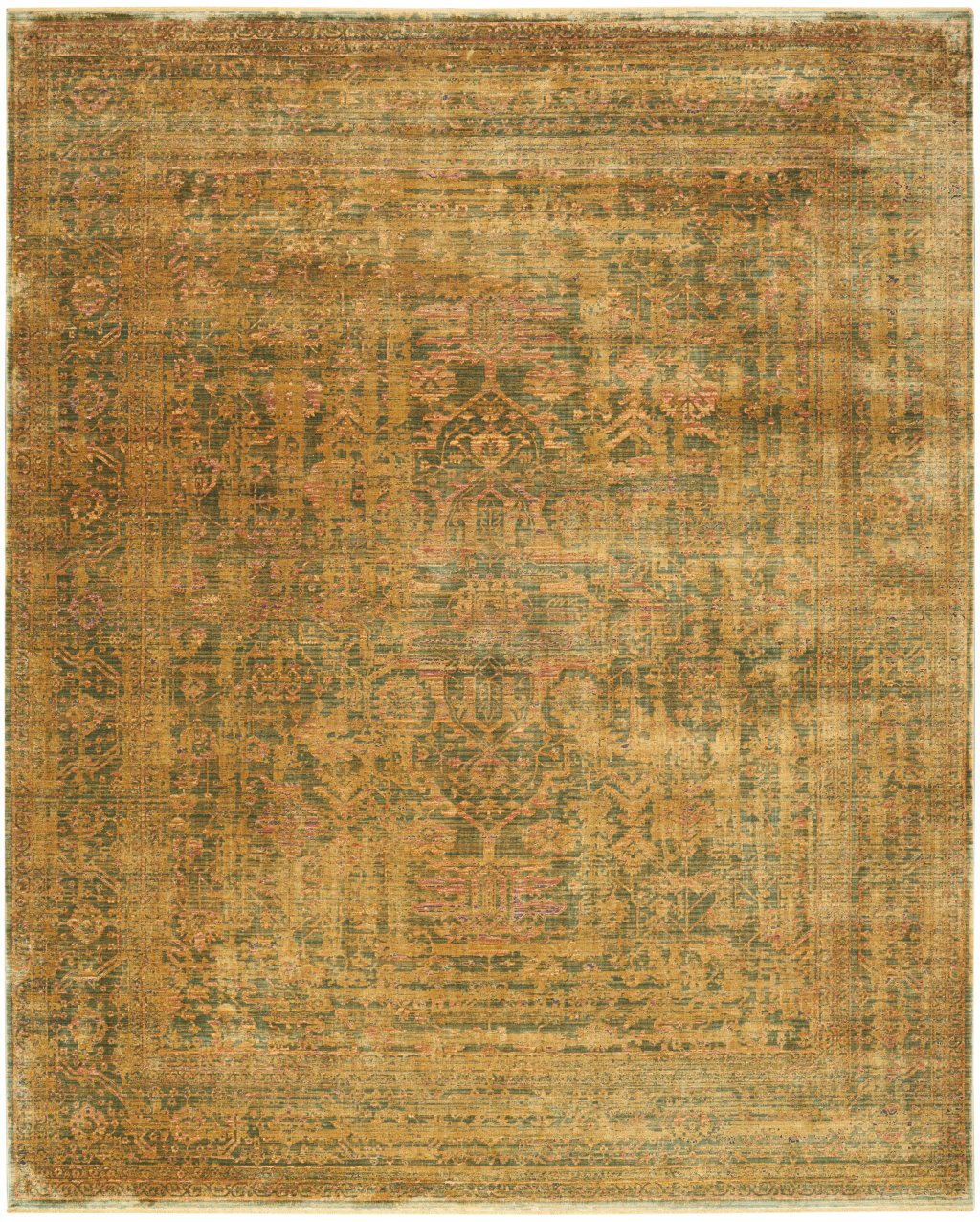 Nourison Home Nourison Luxurious LRS01 5'3" x 7'3" Olive Vintage Indoor Rug