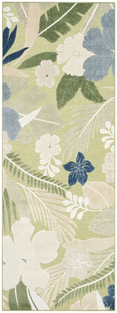 Nourison Home Nourison Suncoast SNC01 9' x 12' Green Blue Tropical Rug - 2' x 6'