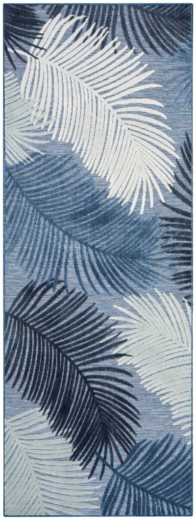 Nourison Home Nourison Suncoast SNC03 5'3" x 7'3" Denim Tropical Rug - 2' x 6'