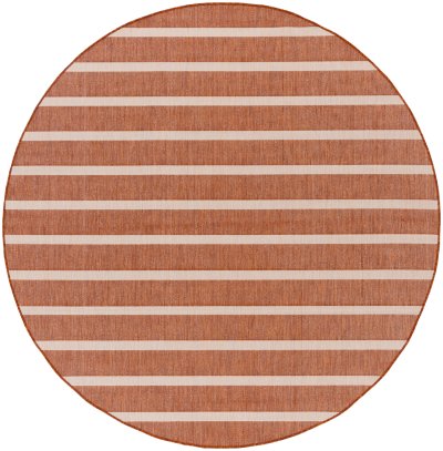 Nourison Home Nourison Positano POS03 10' x Round Terracotta Ivory Modern Rug - 8' Round