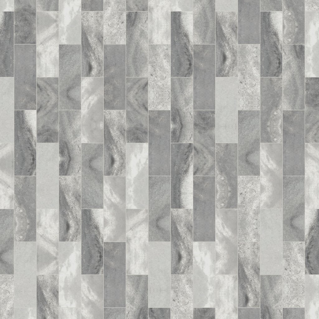 Qualis Ceramica Chelsea Collection 2"x4" Brick Ice Grey Mosaic