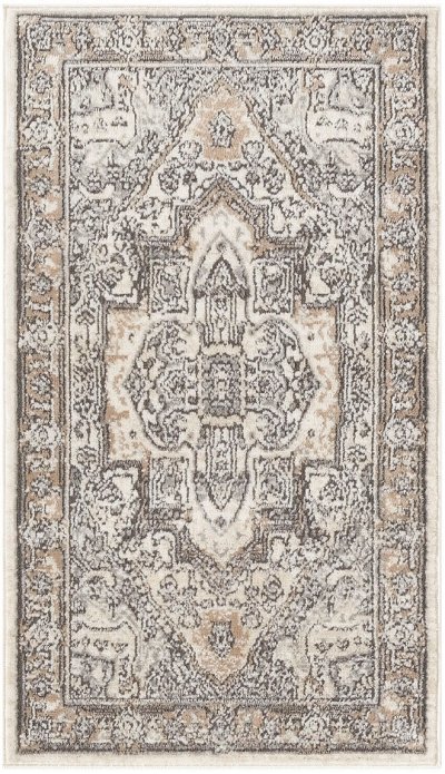 Nourison Home Nourison Quarry QUA18 3'9" x 5'9" Ivory Grey Taupe Vintage Indoor Rug - 2'2" x 3'9"