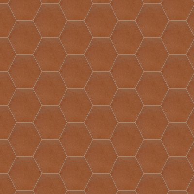 Marble Systems Satin Matte Hexagon Terracotta Tile 10x10 - Satin - 10" x 10" x 1/2"
