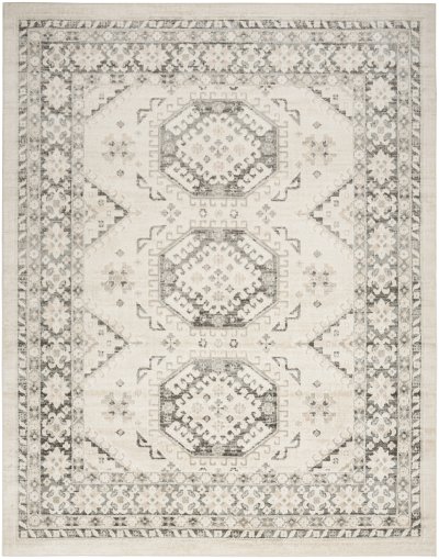 Nourison Home Nourison Serenity Home SRH01 3'11" x 5'11" Ivory Grey Vintage Indoor Rug - 9' x 12'