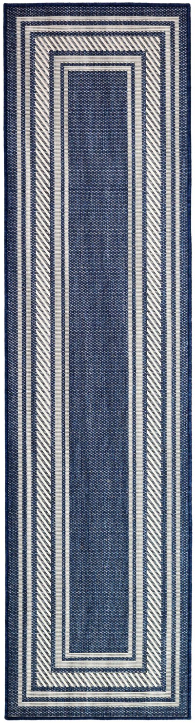 Nourison Home Nourison Horizon Indoor/Outdoor HOZ03 3' x 5' Navy Modern Rug - 2' x 6'