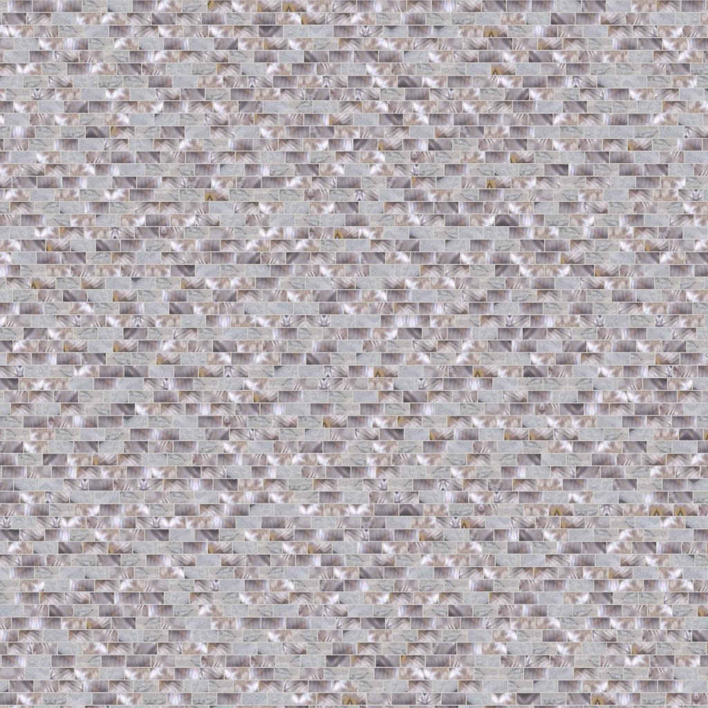 Qualis Ceramica Riviera Tileworks Chelsea Mother Of Pearl Glass Marble Taupe Grey Mix Brick Mosaic