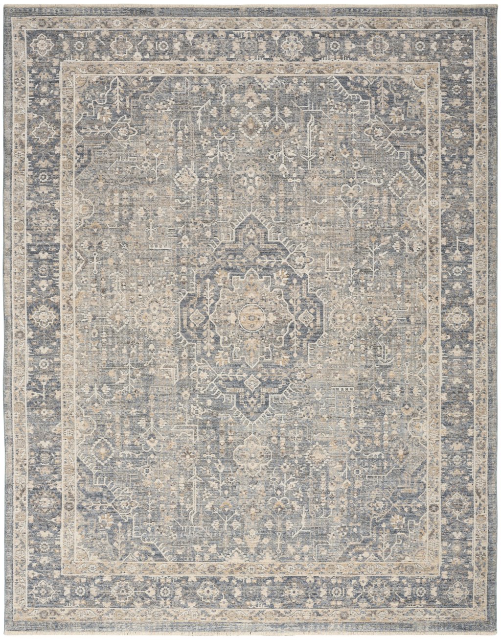 Nourison Home Nourison Harbor HRB02 5'3" x 7'6" Blue Vintage Indoor Rug