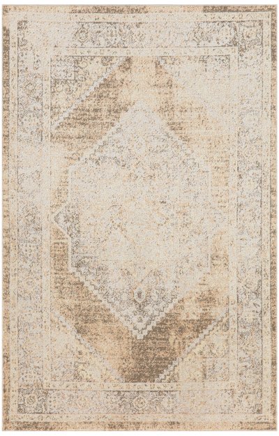 Nourison Home Nourison Astra Machine Washable ASW13 6'7" x 9' Beige Vintage Indoor Rug - 2'2" x 4'
