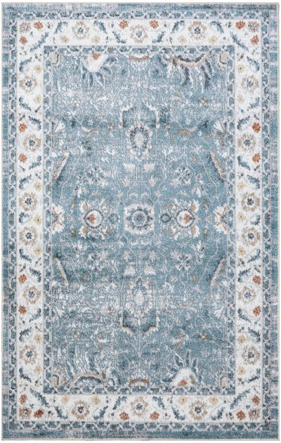 Nourison Home Nourison Astra Machine Washable ASW20 2' x 6' Blue Vintage Indoor Rug - 3'3" x 5'