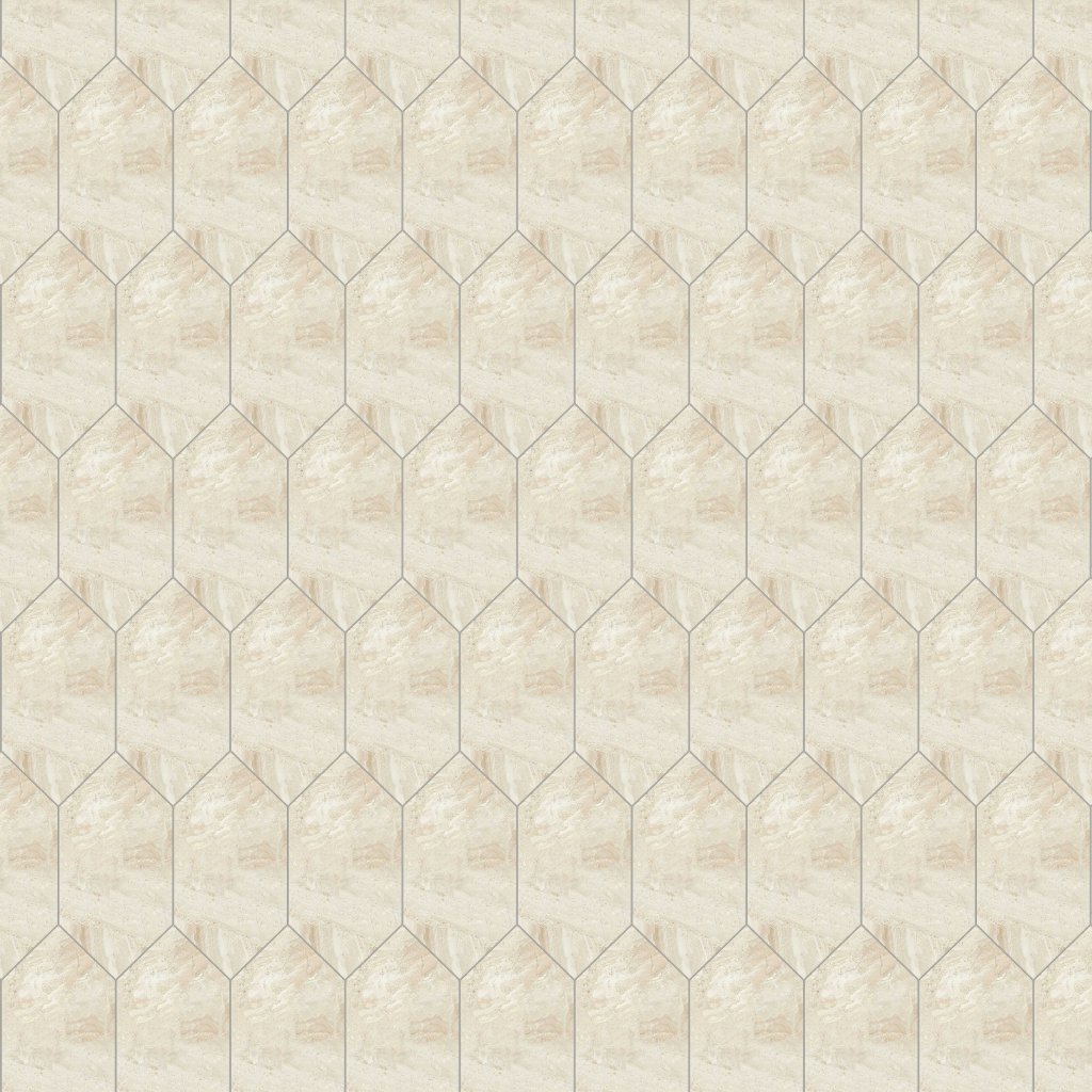 Marble Systems Diana Royal Polished Large Picket Waterjet Marble Tile 6x12 - Diana Royal