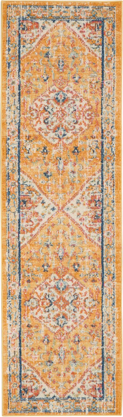 Nourison Home Nourison Passion PSN23 5'3" x 7'3" Ivory Yellow Bohemian Indoor Rug - 2'2" x 7'6"