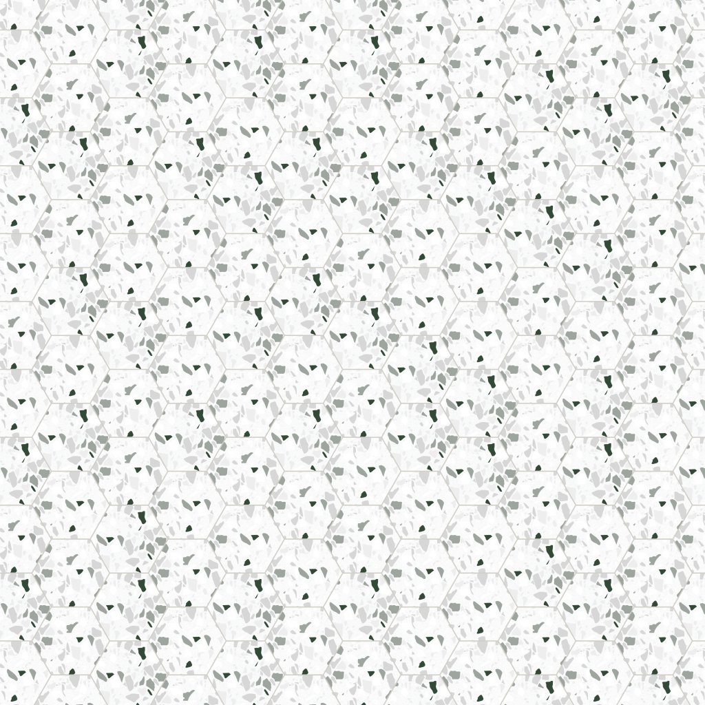 Qualis Ceramica Altea 5.5x6.3 White Hexagon