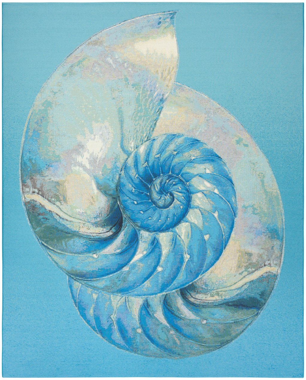 Nourison Home Nourison Color Splash CSP01 7'10" x 9'10" Blue Ivory Coastal, Nautical & Beach Rug