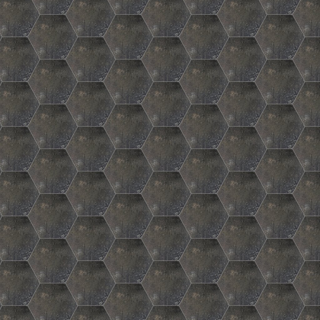 Emser Tile METAMOR HEXAGON ZAMA GLOSSY - Black