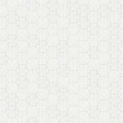 Qualis Ceramica QU Form 5.5x6.3 White Decor Hexagon - 5.5" x 6.3"