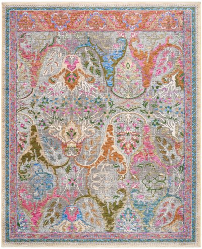 Nourison Home Nourison Quaint Harmony QUH03 9'10" x 13'1" Pink Multicolor Bohemian Indoor Rug - 8'10" x 11'2"