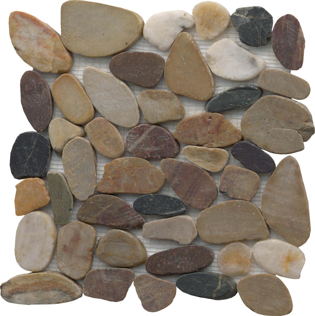 Emser Tile RIVERA FLAT PEBBLES BLEND MOSAIC -PEB - 4 Color