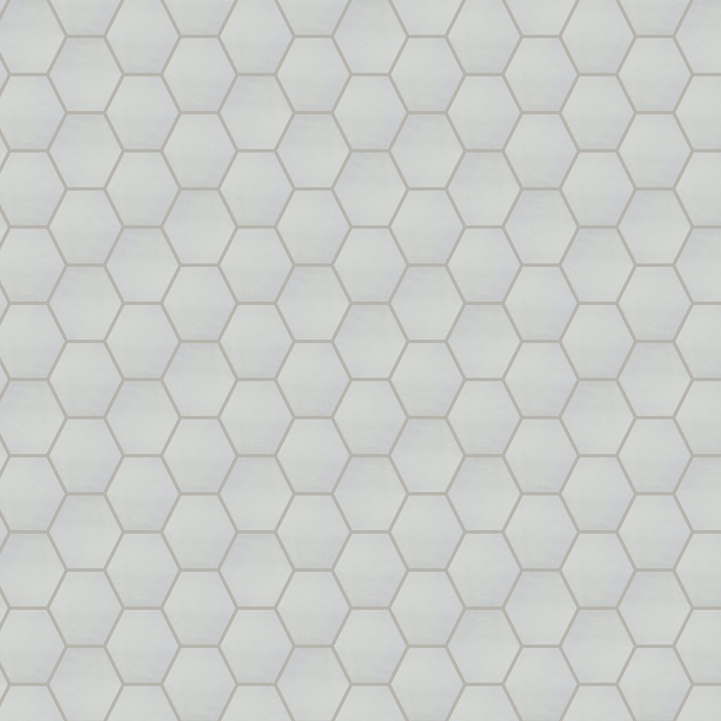 Qualis Ceramica Chateau Bright Silver Glossy 6" Hexagon - Light Grey