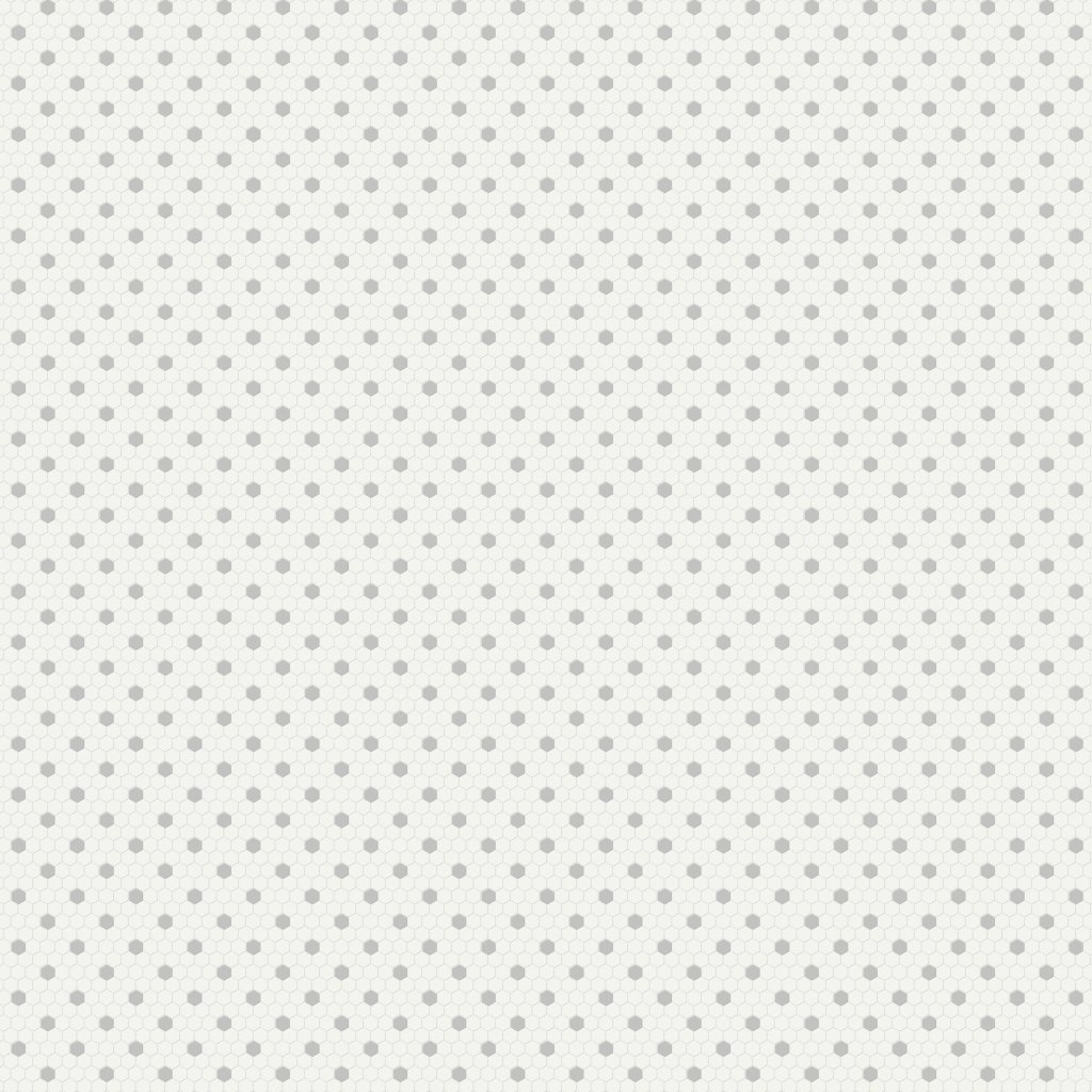 Qualis Ceramica Traditions White W/Loft Grey 1" Hexagon Matt Mosaic
