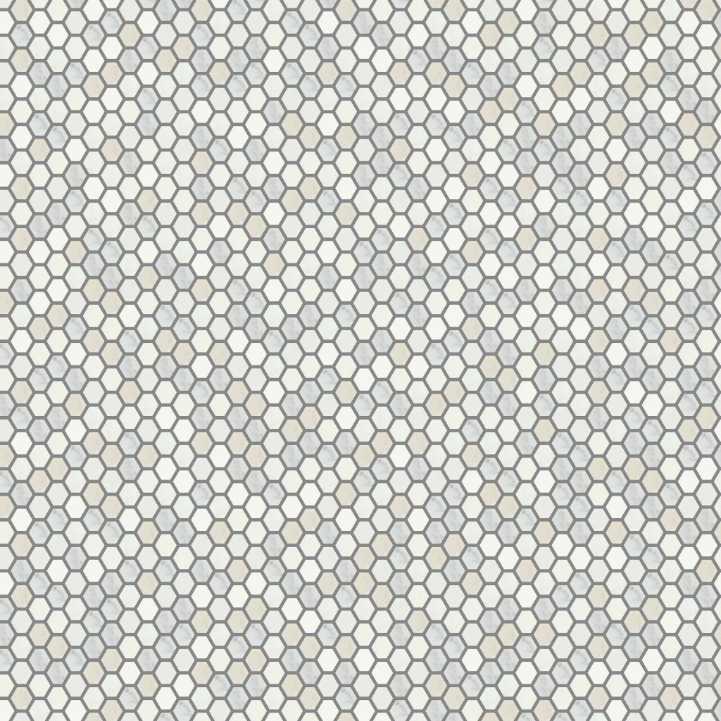 Emser Tile HEXAGON POLISHED MOSAIC 1" ON -MAR - Calacata Oro