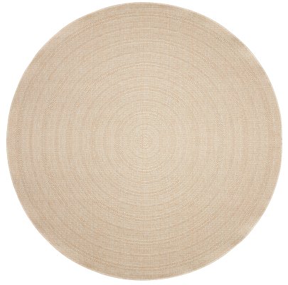 Nourison Home Nourison Tulum TLM04 6' x 9' Cream Outdoor Rug - 8' Round