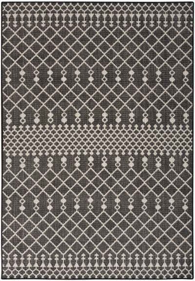 Nourison Home Nourison Selerno SLR02 2' x 6' Black Modern Rug - 7' x 10'