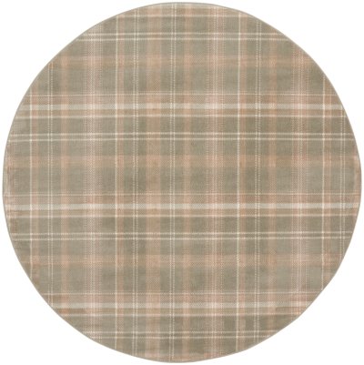 Nourison Home Nourison Grafix GRF03 2'3" x 10' Olive Farmhouse Indoor Rug - 8' Round