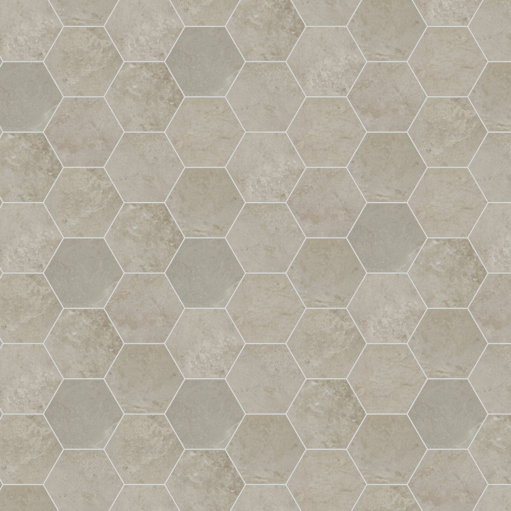 Daltile Scripter Mentor, Hexagon, 8, Stepwise, Matte - Mentor