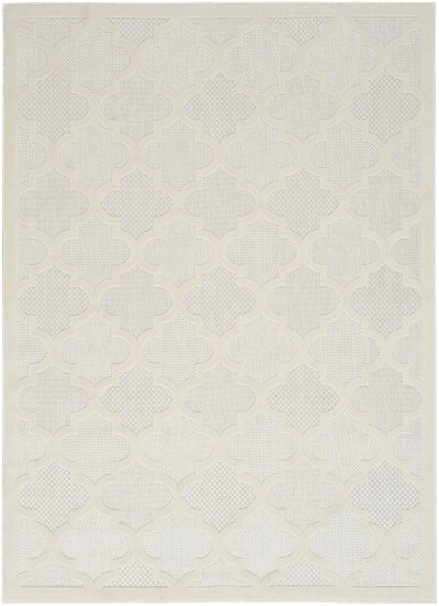 Nourison Home Nourison Easy Care NES01 9' x 12' Ivory White Modern Rug - 6' x 9'