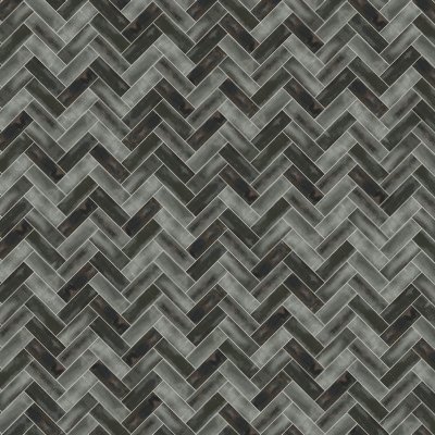 Qualis Ceramica Aruba 2x6 Coal Gloss - Herringbone