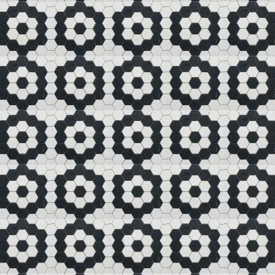 Marble Systems Poppye Polished Hexagon Marble Mosaic 12x12 - Poppye - 12" x 12" x 3/8"
