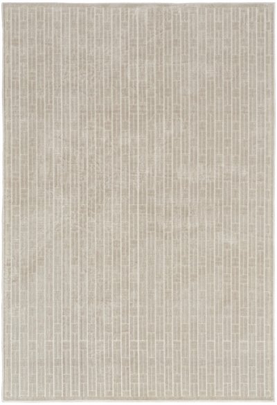 Nourison Home Nourison Washable Charm WCH02 8' x 10' Silver Ivory Modern Indoor Rug - 6' x 9'