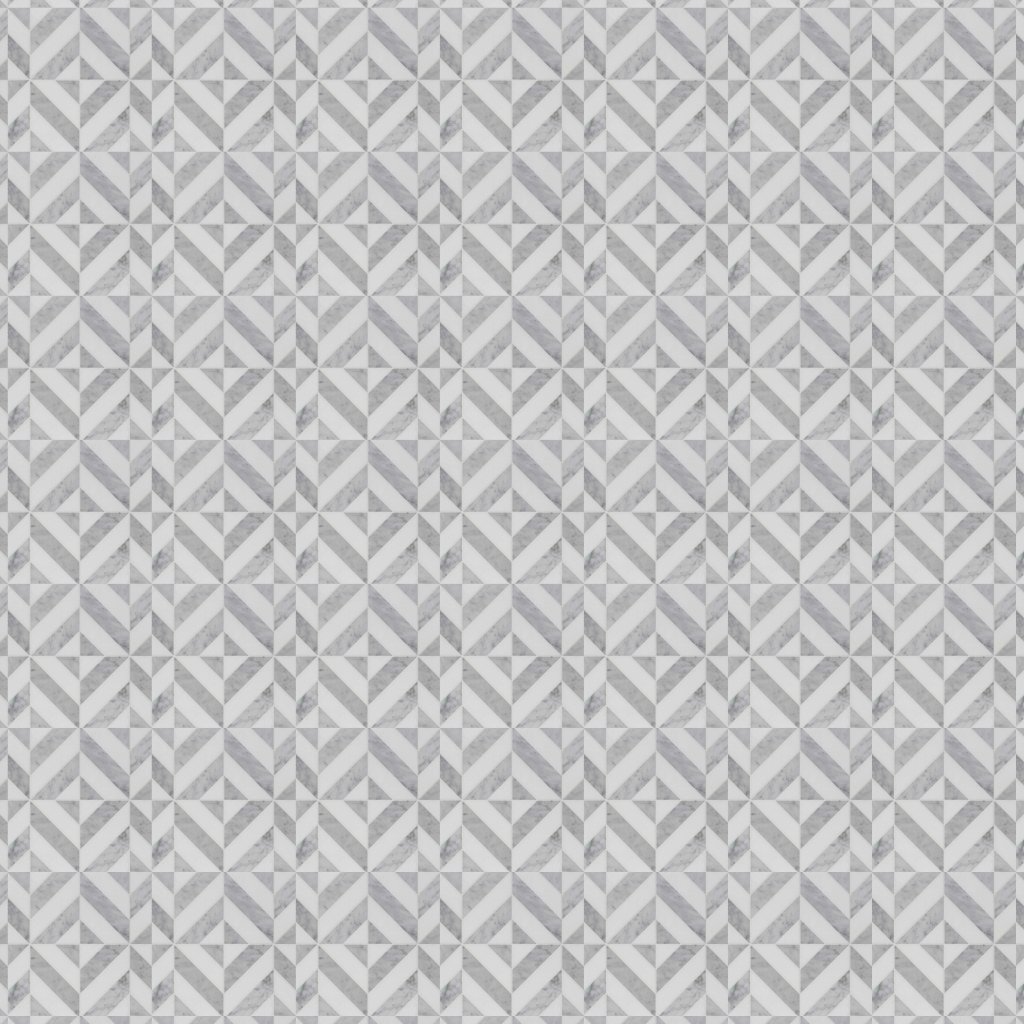 Marble Systems Thassos White, White Carrara Multi Finish Marina Chevron Marble Mosaic 8x8 1/16 - Thassos White, White Carrara