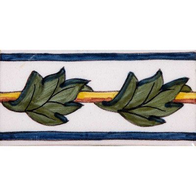Marble Systems Acanthus Poly Glazed Ceramic Border Tiles 2x4 - Acanthus Poly - 2" x 4" x 3/8"