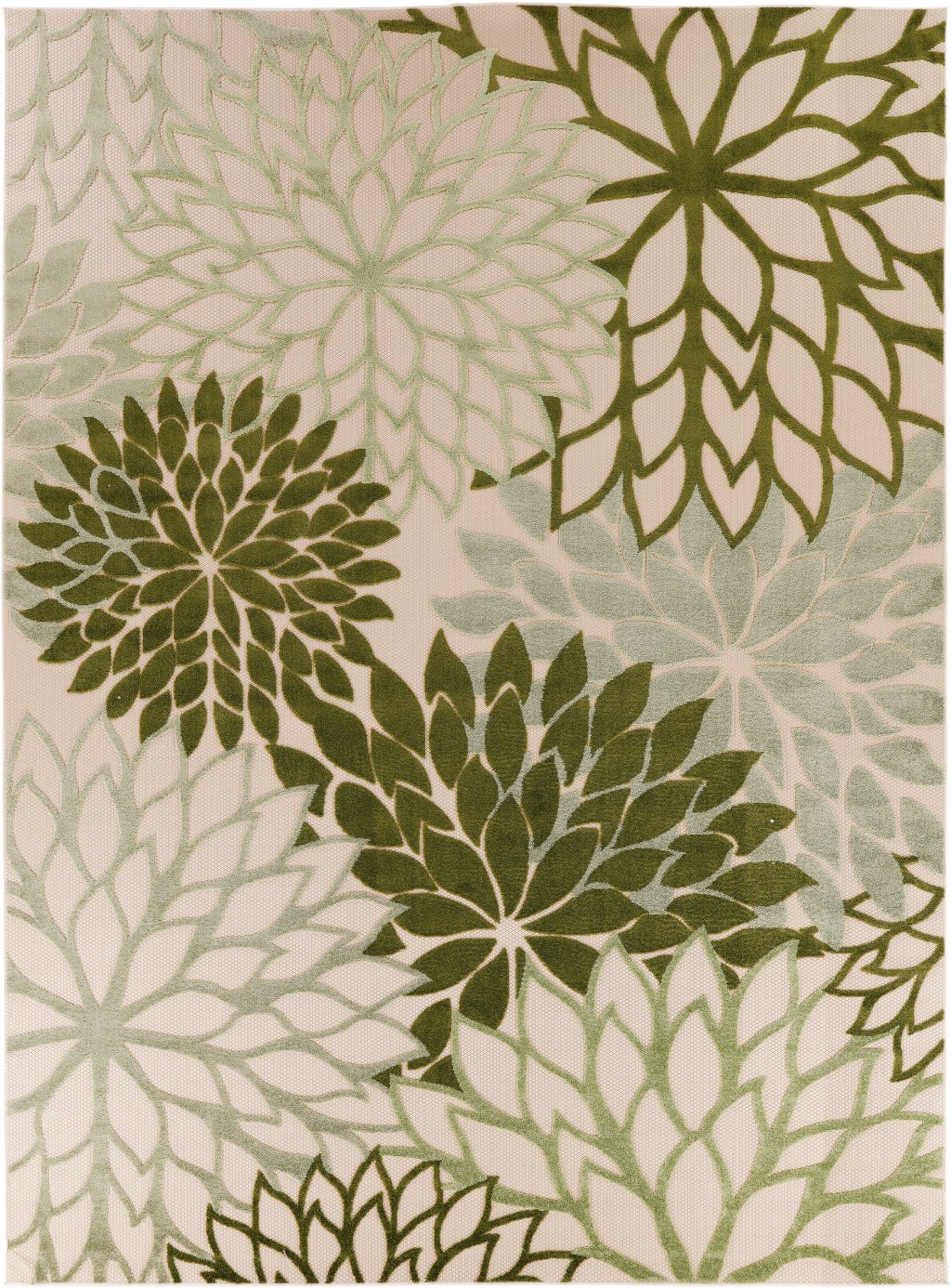 Nourison Home Nourison Aloha ALH05 12' x 15' Ivory Green Tropical Rug