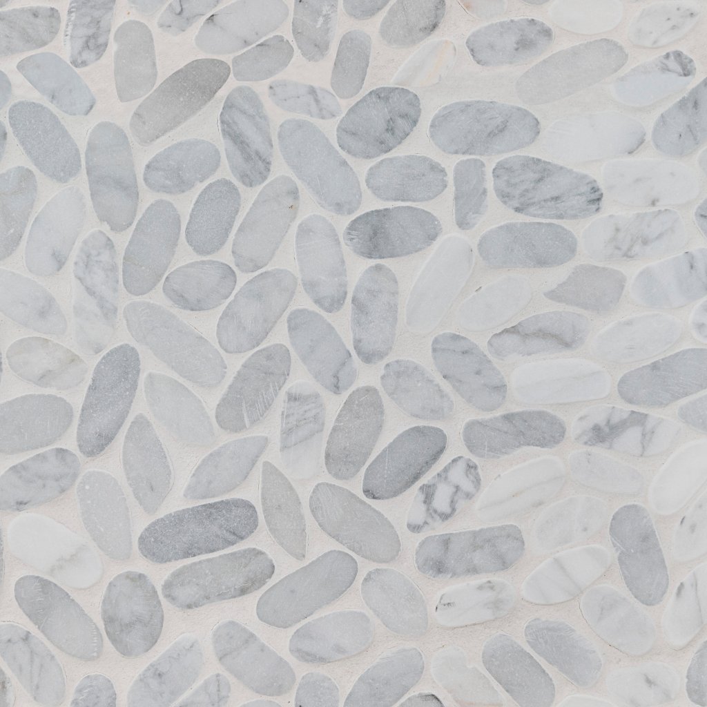 MSI Sliced Carrara Pebble - White