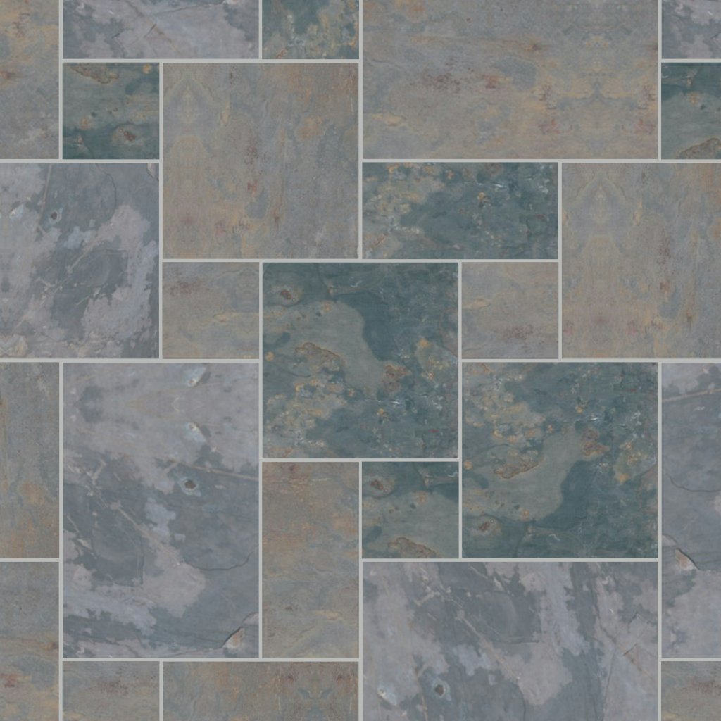 American Olean Slate - Indian Multicolor, Pattern, Versaille, Natural Cleft (S771) - Indian Multicolor