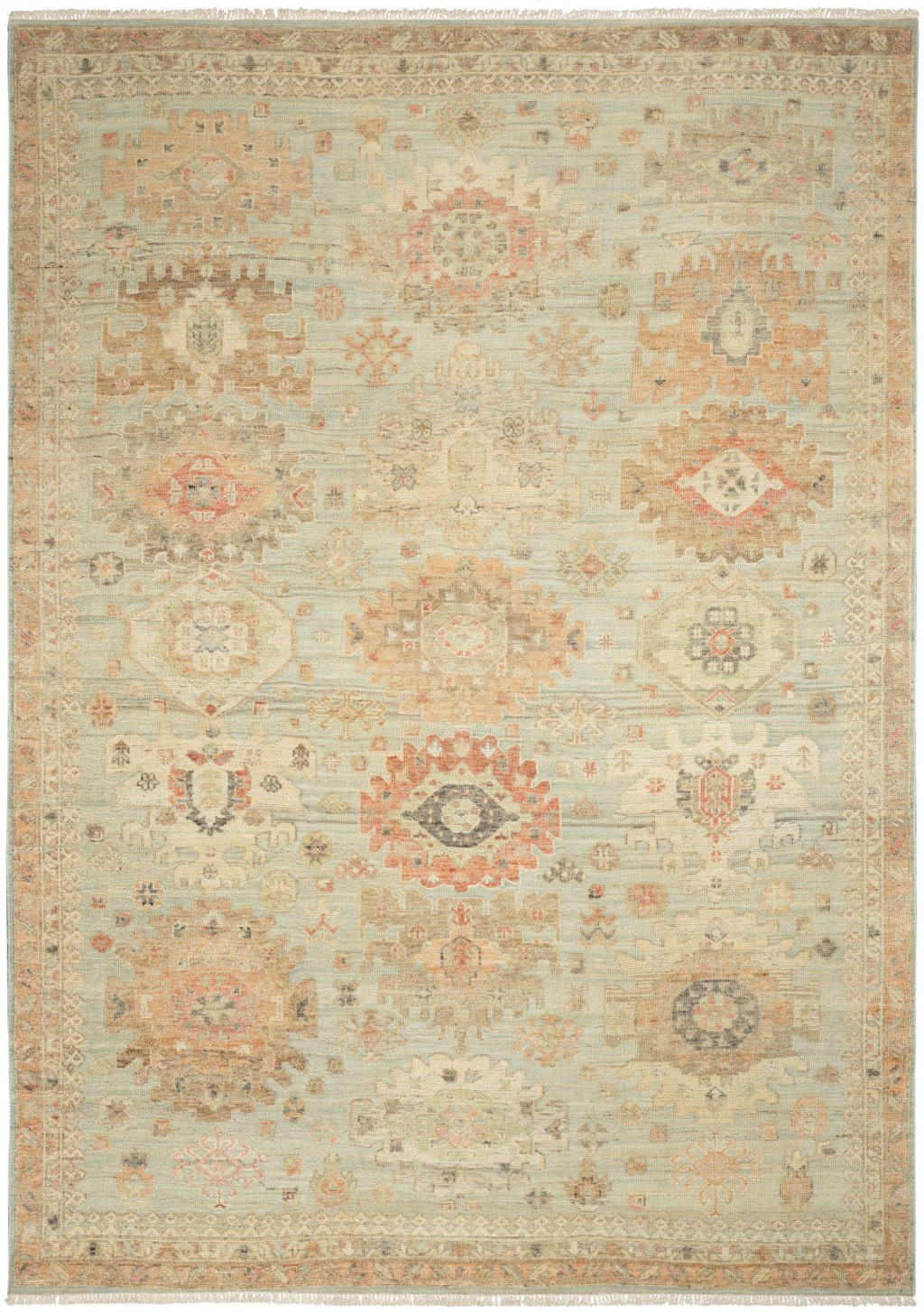 Nourison Home Nourison Heritage Vine HTV02 10' x 14' Light Blue Vintage Indoor Rug