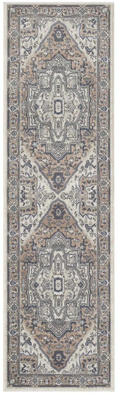 Nourison Home Nourison Concerto CNC18 6' x 9' Ivory Taupe Vintage Indoor Rug - 2'2" x 10'