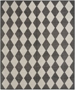 Nourison Positano POS04 7' x 10' Black Modern Rug -
