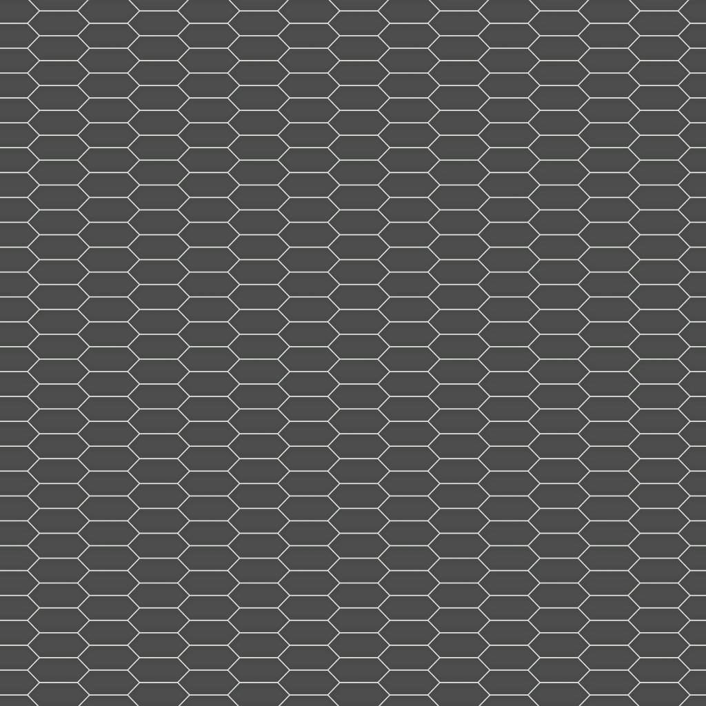 Qualis Ceramica Traditions Retro Black 2X5 Picket Matt Mosaic - Black