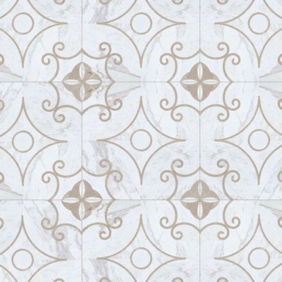 Marble Systems Graceful Aria Polished Porcelain Backed Patterned Marble Tile 24x24 - Graceful Aria - 24" x 24" x 1/2"