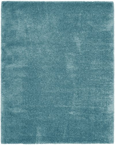 Nourison Home Nourison Luxurious Shag LXR05 5'3" x 7'3" Aqua Shag Indoor Rug - 7'10" x 9'10"