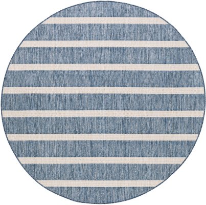 Nourison Home Nourison Positano POS03 10' x Square Navy Ivory Modern Rug - 5' Round