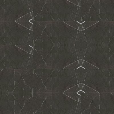 Marble Systems Gray Stone Matte Marble Look Porcelain Tile 12x24 - Gray Stone - 12" x 24" x 25/64"