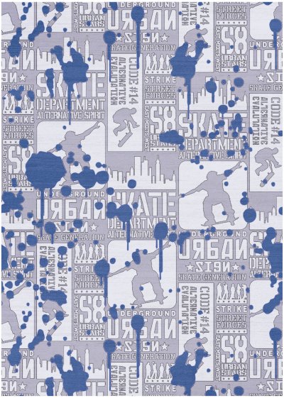 Nourison Home Nourison Imagination IMA22 4' x 6' Blue Kids Indoor Rug - 6'6" x 9'2"