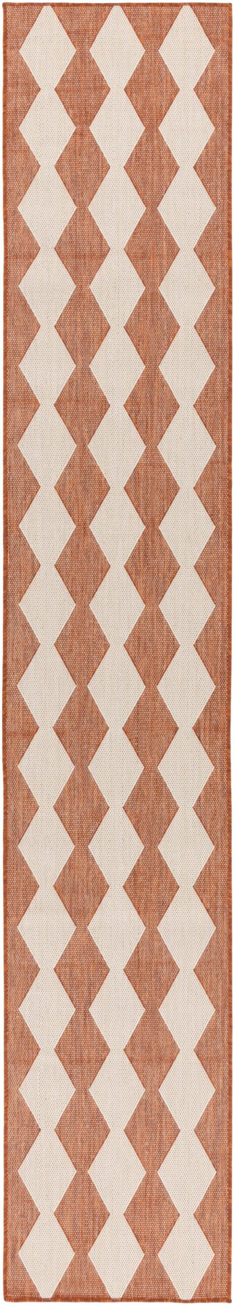 Nourison Home Nourison Positano POS04 2'2" x 12' Terracotta Modern Rug