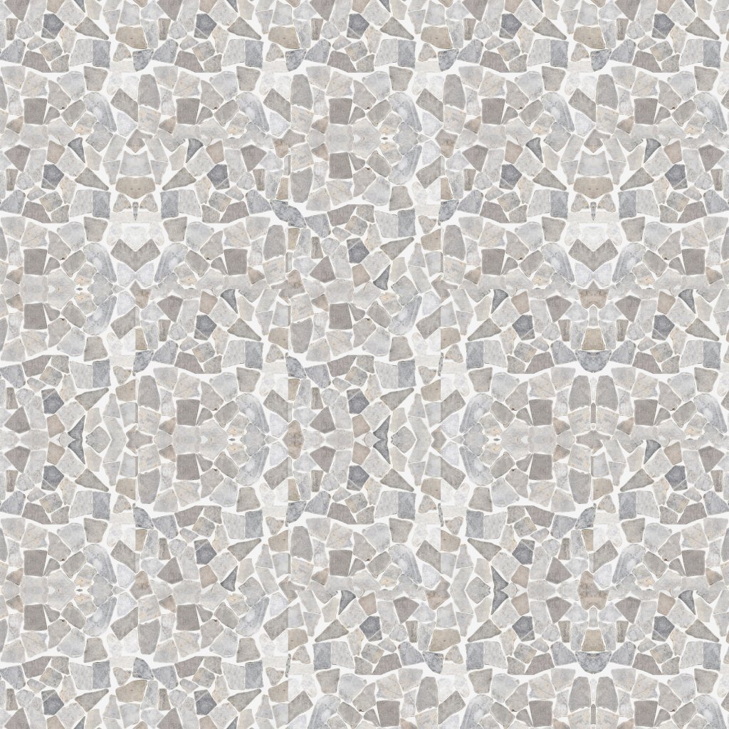 Qualis Ceramica Grey Mix Mini Opus Marble Mosaic